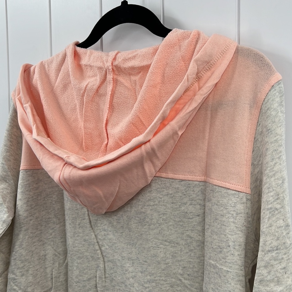🆕Hem & Thread Sweatshirt Hoodie Sherbert & Gray Colorblock S,M & L Available - Picture 8 of 9